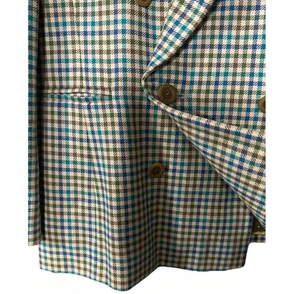 Vtg Escada by Margaretha Ley Blazer 42 Wool Silk Linen Houndstooth West Germany - Picture 5 of 14